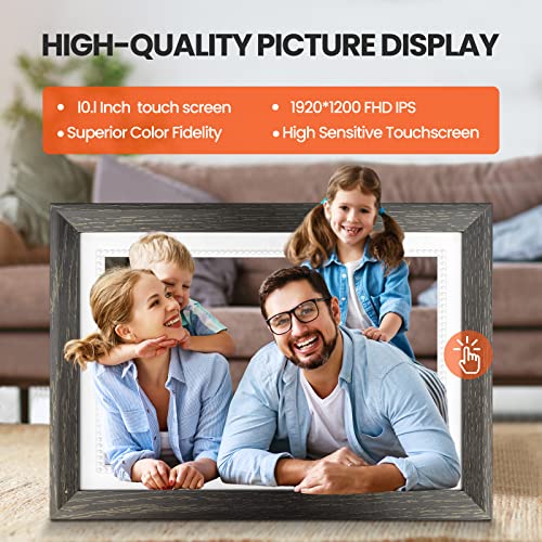 Frameo 10.1 Inch WiFi Digital Picture Frame, 1920 * 1200 FHD Resolution Digital Photo Frame, Free Storage - Gift Guide for Mother's Day
