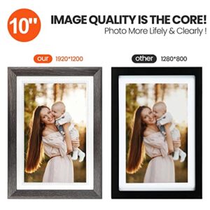 Frameo 10.1 Inch WiFi Digital Picture Frame, 1920 * 1200 FHD Resolution Digital Photo Frame, Free Storage - Gift Guide for Mother's Day