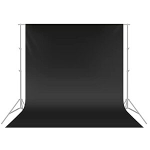 Neewer 10 x 20FT / 3 x 6M PRO Photo Studio 100% Pure Muslin Collapsible Backdrop Background for Photography,Video and Televison (Background ONLY) - BLACK