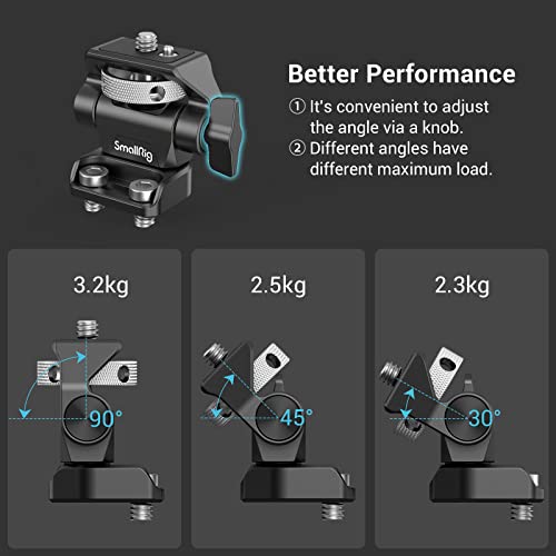 SmallRig Monitor Mount Swivel 360° and Tilt 180° Adjustable Bracket with 1/4"- 20 Screws for 5" and 7" Monitor - 2904B