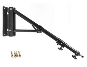 phocus wall mount boom arm for photography studio video strobe lights, max length 51 inches /130 cm, horizontal and vertical rotatable