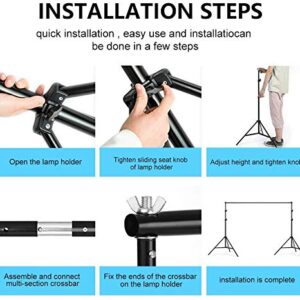 MOUNTDOG Background Stand 8.5X10ft, Backdrop Support System Kit Photo Video Studio Adjustable Heavy Duty Background Support with Sandbag & Carry Bag