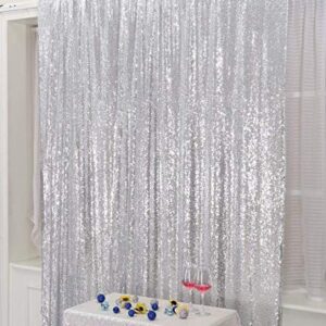 Silver PartyDelight Sequin Backdrop, Photography, Sparkle Backdrop, 6Ftx7 Ft