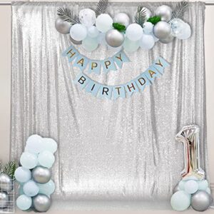 Silver PartyDelight Sequin Backdrop, Photography, Sparkle Backdrop, 6Ftx7 Ft