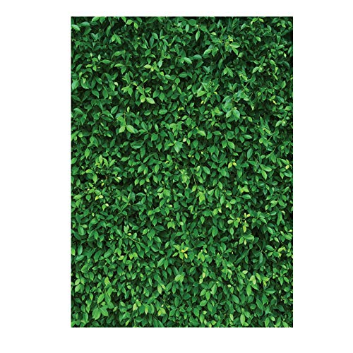 LYWYGG 5x7FT Green Leaves Photography Backdrops Nature Leaf Backdrop Birthday Background for Birthday Party Seamless Photo Booth Backdrop CP-87-0507