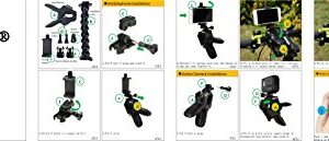 SIOTI Jaws Flex Clamp Mount with Adjustable Goose Neck and Cellphone Tripod Adapter Mount Compatible with GoPro Hero 11, 10, 9, 8, 7, 6, 5, 4, Session,Hero Cameras and DJI Osmo Action Cameras