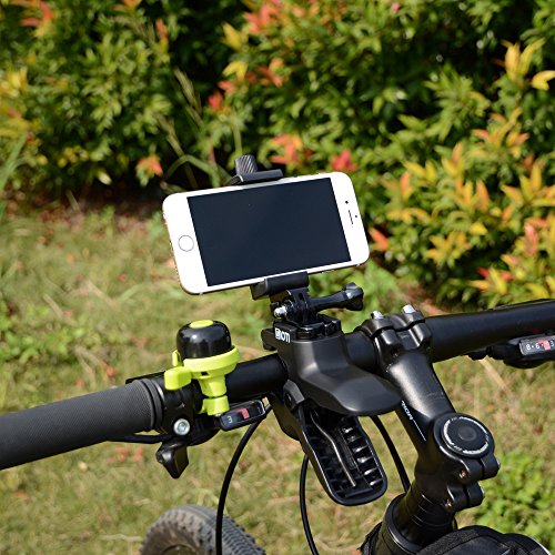 SIOTI Jaws Flex Clamp Mount with Adjustable Goose Neck and Cellphone Tripod Adapter Mount Compatible with GoPro Hero 11, 10, 9, 8, 7, 6, 5, 4, Session,Hero Cameras and DJI Osmo Action Cameras