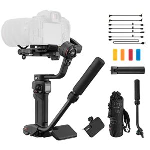 zhiyun weebill 3 combo – 3-axis professional video stabilizer camera gimbal stabilizer for dslr and mirrorless camera, compatible with sony canon nikon panasonic, l-shape body, built-in light & mic