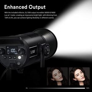 Godox SL150WII,SL150W II SL-150WII 150W 5600±200K Bowens Mount CRI 96 TLCI 97 Daylight Balanced LED Continuous Video Light,Ultra Silent LED Photography Light with 8 FX Effect