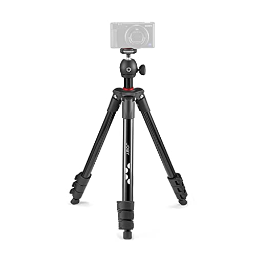 JOBY Compact Light Kit, Smartphone/Camera Tripod with Ball Head, Universal Smartphone Holder, Carrying Bag, for CSC, DSLR, Mirrorless Camera, Smartphone, Colour: Black, 1.5 Kg Capacity