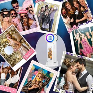 DIOSTA Portable 11" Ipad Photo Booth Machine,Ipad Stand Selfie photobooth Machine with Software,LCD Screen,RGB Ring Light,Remote Control,Flight Case,Metal Shell,for Parties,Christmas,Rental Business