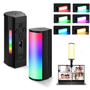 rgb handheld light wand, magnetic handheld led light wand, 0-360° full color, 2500-8500k dimmable, cri95+, rechargeable video light wand for youtube, tiktok, vlog, live streaming