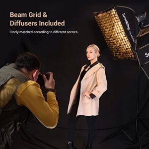 SMALLRIG Rectangular Softbox with Quick Release Pressing Design, 60 x 90cm (23.6" x 35.4") Bowens Mount Softbox with Beam Grid & Diffusers for Studio Lighting, RA-R6090 - 3930