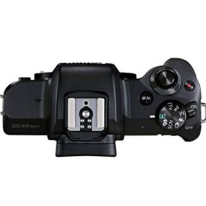Canon EOS M50 Mark II + EF-M 15-45mm is STM Kit Black (Renewed)