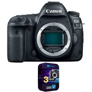 canon eos 5d mark iv 30.4 mp full frame cmos dslr camera (body) wi-fi nfc 4k video bundle with 3 year cps enhanced protection pack