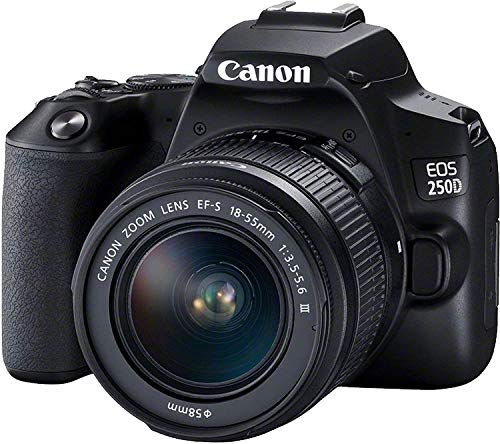 250D (Rebel SL3) DSLR Camera Bundle with EF-S 18-55mm f/3-5.6 Lens + SanDisk 32GB Memory Cards + Photography Kit