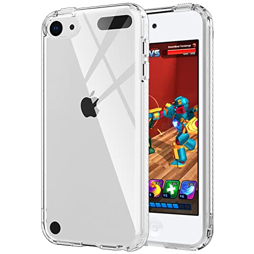 ANNSD for iPod Touch 7th Generation Case, iPod Touch 6th / 5th Case，Slim Flexible TPU Cover Hybrid Impact Full Body Protective Case Cover for Apple iPod Touch 7th/6th/5th Case for Kid (Clear)