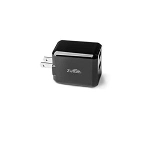 zutbe dual port usb-a foldable 30w, 2.4a fast foldable plug, 1 quick charge qc 3.0 wall charger compatible with iphone 14 13 12 se 11 x 8 7 & ipad samsung galaxy [be charitable, durable, confident]