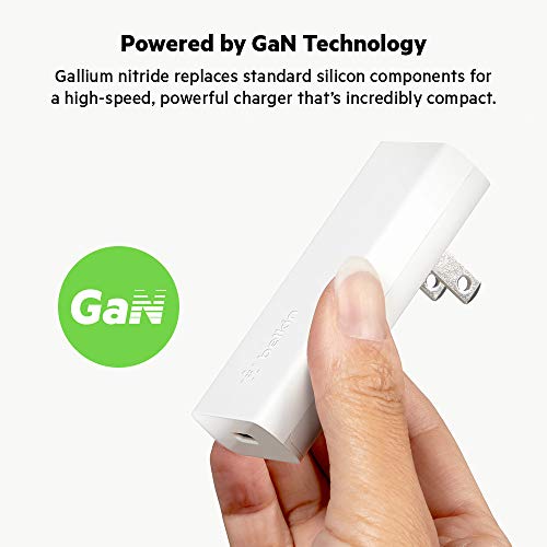 Belki GaN Wall Charger 20W Fast Charging PD USB-C Power Delivery for iPhone 13, 12, 11, Pro, Pro Max, Mini, iPad, AirPods, Galaxy S22, S21, Plus, Ultra, and More