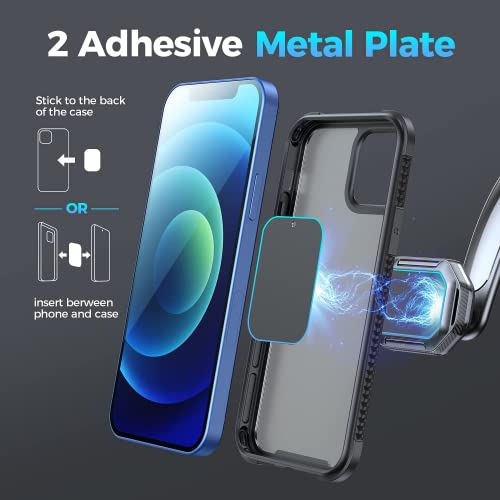 ADIUPUL Magnetic Phone Holder for Car, [Super Strong Magets & Ultra Stable] Suction Magnetic Car Mount Aluminium Alloy Structure, Handsfree Dashboard Window Car Mount Compatible with All Phones