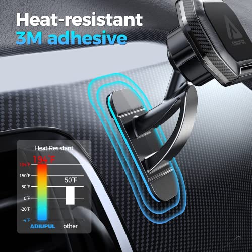 ADIUPUL Magnetic Phone Holder for Car, [Super Strong Magets & Ultra Stable] Suction Magnetic Car Mount Aluminium Alloy Structure, Handsfree Dashboard Window Car Mount Compatible with All Phones