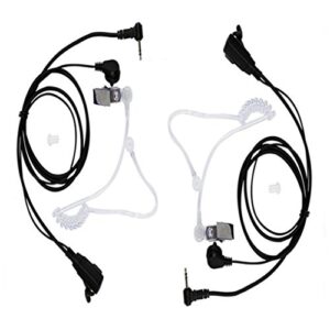 2 pack air covert acoustic tube earpiece headset compatible with motorola radio t100 t107 t100tp t200tp t260 t260tp t280 t460c t465 t600 t605 t800 t5428 t6200 two way radio (2 packs)