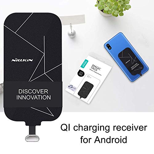 Nillkin Qi Wireless Charger Receiver - 0.16cm Ultra Thin Magic Tag Wireless Charging Receiver Chip for Google Pixel 2XL,Galaxy A20,LG stylo 4/5,MOTO G7,OnePlus 6/6T/7 Pro and Other Type C Phones