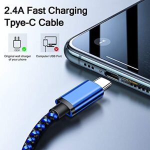 C Type Charging Cable, [2pack/6ft] USB C Fast Charge Cable Comaptible with Galaxy A10E, Long C Phone Charger Cords for Samsung Galaxy [A12 A32 A52 A72] [A13 A33 A53 A73 5g], Moto G Stylus/Power/Pure