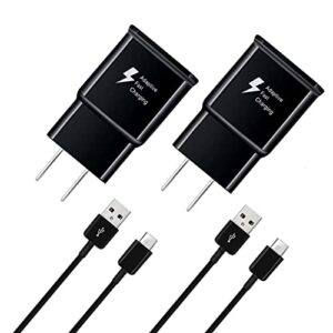 samsung charger fast charging with usb type c cable 6ft for samsung galaxy s10/s10e/s10 plus/s9/s9 plus/s8/s8 plus/s20 s21 s22 ultra/note 8/note 9/note 10/a13/a03s/a32/a31/a30/a50/a51/a52/a53 (black)