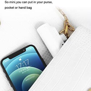 UNRMZIU Power Bank Portable Charger with Built in Connector 5000mAh Compact External Battery Pack Compatible with iPhone13/13 mini/13 Pro Max/12/12 mini/12 Pro/SE 2020/11/11Pro/XS/XR/X/8/8(White)