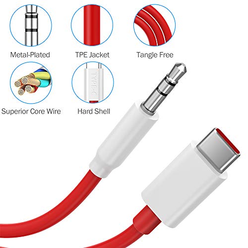 USB C to 3.5mm Cable for Samsung S21 Ultra, COOYA 6.6FT USB C to Aux Male Headphone Audio Cord Car Stereo Auxiliary Cable for Samsung Galaxy S21 Plus S20 FE 5G Note 20 Ultra, OnePlus 8T 7T, iPad Air 4