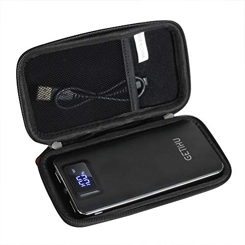 Hermitshell Travel Hard Case for GETIHU 10000mAh Power Bank Portable Charger LED Display (Not Including Power Bank) (Black 2)