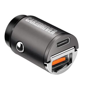 car and driver usb c car charger adapter | dual wireless car charger, cigarette lighter usb charger | galaxy, ipad, iphone car charger & more usb-c power delivery, usb-a quick charge 3.0, 4.5a output