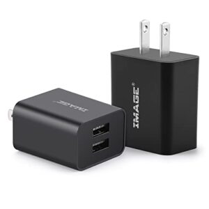 usb charger, image 2 packs usb travel charger with dual port, 5v/2a 10w output power, ul approval charger adapter for most usb equipment