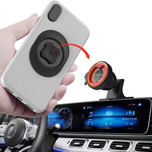 car phone mount without magnetic, stick on dashboard 360° rotatable universal cell phone holder with ultra-lock quick mount strongest vhb adhesive for iphone google, huawei gps mini tablet and more