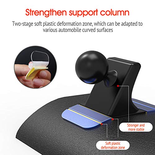 Car Phone Mount Without Magnetic, Stick On Dashboard 360° Rotatable Universal Cell Phone Holder with Ultra-Lock Quick Mount Strongest VHB Adhesive for iPhone Google, Huawei GPS Mini Tablet and More