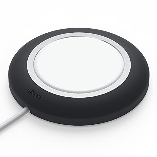 elago Charging Pad Compatible with MagSafe Charger, Compatible with iPhone 13, iPhone 12 Models, AirPods Pro & AirPods 3 - Magnetic Charger Holder, Anti-Slip [Black] [Magsafe Charger Not Included]