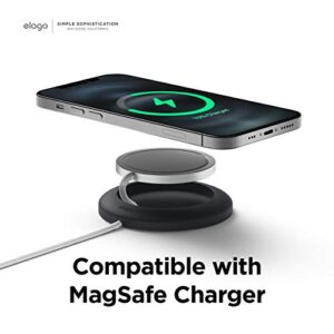 elago Charging Pad Compatible with MagSafe Charger, Compatible with iPhone 13, iPhone 12 Models, AirPods Pro & AirPods 3 - Magnetic Charger Holder, Anti-Slip [Black] [Magsafe Charger Not Included]