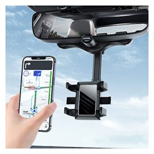 turcee car mearview mirror bracket,360°rotatable and retractable car phone holder,for iphone and all smartphones