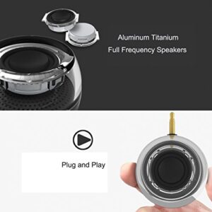 CestMall Portable Compact Mini Speaker, Four Times of The Normal Volume, 3.5MM Aux Input Jack for iPhone Android Tablet Black