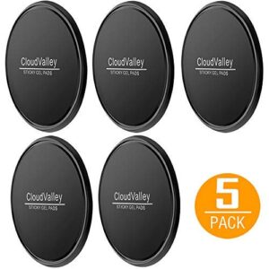 cloudvalley sticky gel pads – gripping pad [5 pack], multifunctional sticky cell pad, non-slip mats holds cell phones, coins, golf cart, boating, speakers
