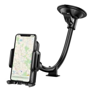 car phone holder mount, cell phone holder for car,universal car phone mount windshield with strong suction, anti-shake stabilizer phone car holder,compatible with all iphone android smartphone