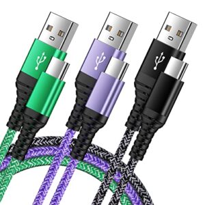 usb c android samsung charger cable,type c fast charging cord long phone fast charger cables (3pack,3/6/10ft) for galaxy a14 5g s23 ultra s23+ s23 a03s a53 a04s a13 a33 s22 s21,google pixel 7 6 pro 6a