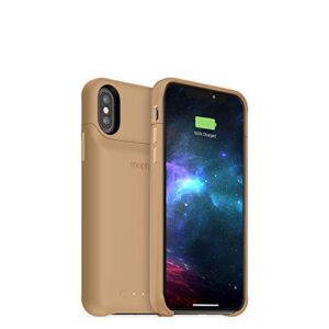 mophie juice pack access – ultra-slim wireless battery case – made for apple iphone xs/iphone x (2,000mah) – gold (401002829)