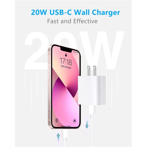 [3 Pack] Sehonor 20W USB C Fast Charger Block,iPhone Fast Charger PD 3.0 USB Type C Wall Charger Power Adapter for iPhone 14/iPhone 13/13 Pro/Pro Max/13 Mini/iPhone 12/11, iPad Pro,Pixel and Samsung