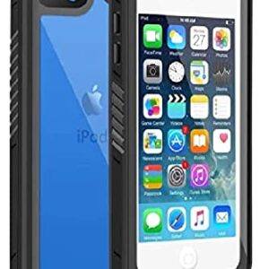 iPod Touch 7 Case Waterproof, DINGXIN IP68 Certified Waterproof Shockproof Dirtproof Snowproof Rugged Case for iPod Touch 7th Generation 2019 (Black)