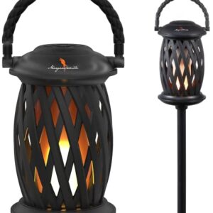 Margaritaville Tiki Torch - Waterproof Bluetooth Speaker, Portable Party Speaker with Flickering LED Lights, Perfect for Travel, Parties, Yards, and Pools