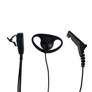 Klykon Motorola Xpr 6550 Earpiece, D Shape Surveillance Ear Piece Headset with Ptt Mic for Motorola 2 Way Radio Walkie Talkie XPR7550 XPR6350 XPR7350 7550e 7580e 