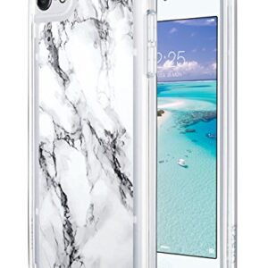 ULAK iPod Touch 7 Case, iPod Touch 6 Case Marble, iPod Touch 5 Case Slim Anti-Scratch Clear Case with Shockproof Bumper, Hybrid Protective Cases for iPod Touch 7th/6th/5th Generation, Marble Pattern