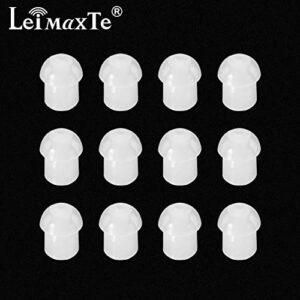 LEIMAXTE Radio Earbud for Acoustic Tube Earpiece Two Way Radio Headsets Acoustic Coil Tube Audio Kits Surveillance Headphone Eartips【12 Pack】